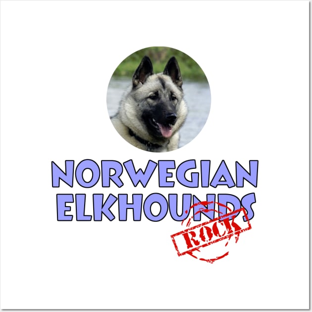 Norwegian Elkhounds Rock! Wall Art by Naves